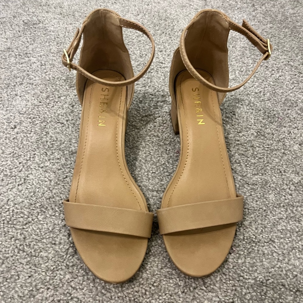 SHEIN strappy sandal with chunky heel